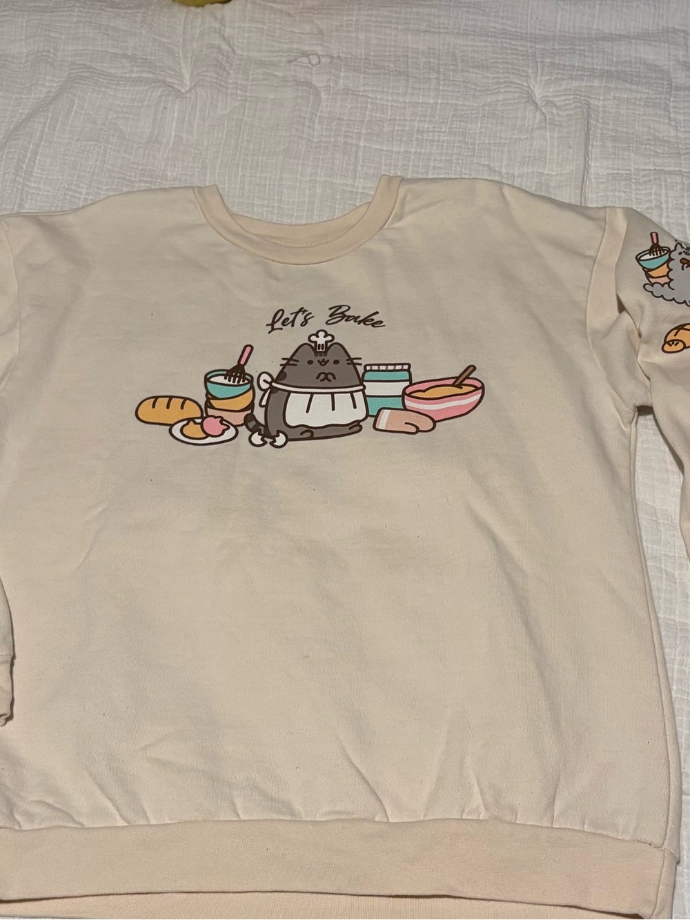 Pusheen Cream 'Let's Bake' Graphic Sweatshirt
